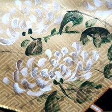 Load image into Gallery viewer, Furisode Black Folding Fan Hand painted Silk #10315F1
