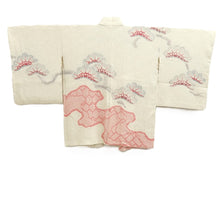 Load image into Gallery viewer, Haori Jacket White Full Shibori Pine Tree Silk #10836E2