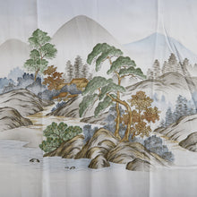 Load image into Gallery viewer, Men's Juban Blueish Gray Landscape Silk #10450A4