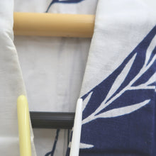 Load image into Gallery viewer, Yukata Vintage(1950-1980) Navy White Bangasa Cotton #11100B1