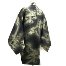 Load image into Gallery viewer, Haori Jacket Vintage(1950-1980) Black Gold Ryusui Silk #10189D5
