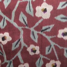 Load image into Gallery viewer, Haori Jacket Vintage(1920-1950) Wine red Meisen Botanical Silk #11004F5