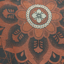 Load image into Gallery viewer, Haori Jacket Vintage(1950-1980) Black Brown Flower Silk #9731A1