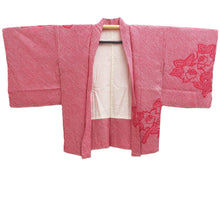 Load image into Gallery viewer, Haori Jacket Vintage(1950-1980) Red Shibori Flower Silk #10595C1