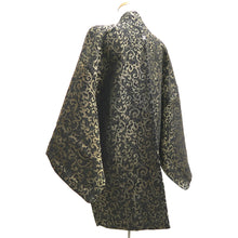Load image into Gallery viewer, Haori Jacket Vintage(1950-1980) Black Gold Karakusa Silk #10114D2