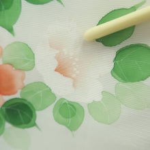 Load image into Gallery viewer, Kimono Vintage(1950-1980) Cream white See-Through Flower Tall Silk #10276E4