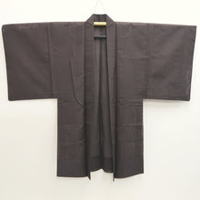 Load image into Gallery viewer, Men's Haori Vintage(1950-1980) Dark Brown See-Through Silk #9834B1