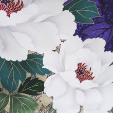 Load image into Gallery viewer, Furisode Green Peony Butterfly Silk #9679J3