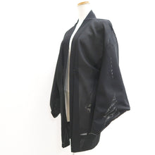 Load image into Gallery viewer, Haori Jacket Vintage(1950-1980) Black See-Through Chrysanthemum Silk #10636C4
