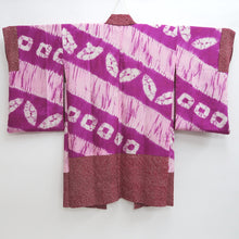 Load image into Gallery viewer, Haori Jacket Vintage(1920-1950) Red Full Shibori Long Silk #9635J1