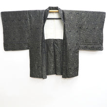 Load image into Gallery viewer, Haori Jacket Vintage(1950-1980) Black Silver Gold Chrysanthemum Plum blossom Silk #10099D2