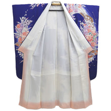 Load image into Gallery viewer, Furisode Blue Flower Tall Silk #10336F2