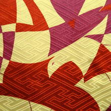 Load image into Gallery viewer, Haori Jacket Vintage(1950-1980) Red Yellow Magenta Bird Silk #10615C3