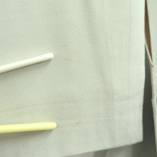 Load image into Gallery viewer, Kimono Light Gray Plum blossom Branch Silk #10535B3