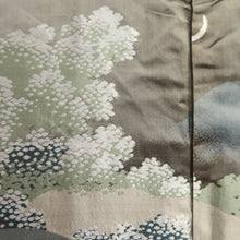 Load image into Gallery viewer, Men's Haori Vintage(1950-1980) Black Montsuki Landscape Silk #10413A2