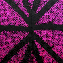 Load image into Gallery viewer, Haori Jacket Vintage(1920-1950) Magenta Black Shibori Asanoha Silk #9960C1
