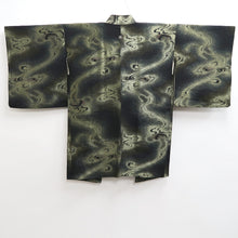 Load image into Gallery viewer, Haori Jacket Vintage(1950-1980) Black Gold Ryusui Silk #10189D5