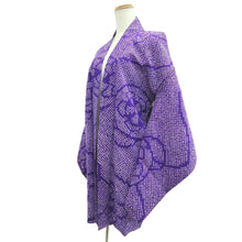 Load image into Gallery viewer, Haori Jacket Vintage(1920-1950) Blueish Purple Shibori Genjiguruma Silk #11036A2