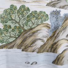 Load image into Gallery viewer, Men's Juban Blueish Gray Landscape Silk #10450A4