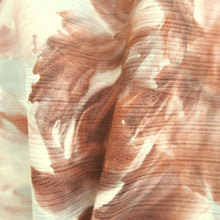 Load image into Gallery viewer, Haori Jacket Vintage(1950-1980) Cream white Reddish Brown Flower Silk #10585C1