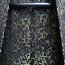 Load image into Gallery viewer, Haori Jacket Vintage(1950-1980) Black Gold Karakusa Silk #10114D2