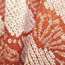 Load image into Gallery viewer, Haori Jacket Reddish Brown Full Shibori Flower Silk #10705D1
