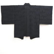 Load image into Gallery viewer, Haori Jacket Vintage(1950-1980) Black See-Through Bamboo leaf Silk #10039C5