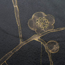 Load image into Gallery viewer, Haori Jacket Vintage(1950-1980) Grayish Black Plum blossom Branch Silk #10575B5