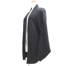 Load image into Gallery viewer, Haori Jacket Vintage(1950-1980) Black Sheer Seagull Silk #10977F3