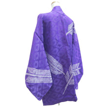 Load image into Gallery viewer, Haori Jacket Vintage(1950-1980) Purple Shibori Yabane Silk #10695D1