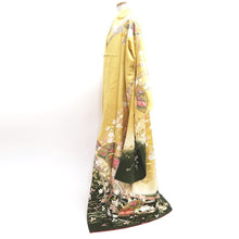 Load image into Gallery viewer, Furisode Light Yellow brown Plum blossom Branch Silk #9680J3