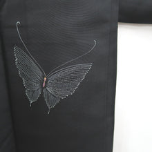 Load image into Gallery viewer, Haori Jacket Vintage(1950-1980) Black Butterfly Silk #9621H5