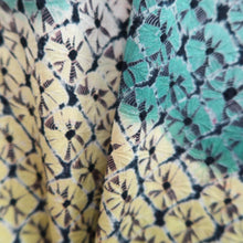 Load image into Gallery viewer, Haori Jacket Vintage(1920-1950) Green Yellow Orange Shibori Silk #10624C3
