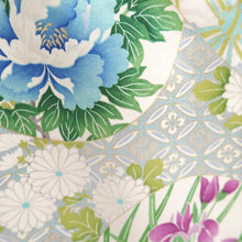 Load image into Gallery viewer, Furisode Purple Crane Birds Tall Silk #10555B4