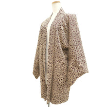 Load image into Gallery viewer, Haori Jacket Vintage(1950-1980) Brown Flower Silk #10606C2