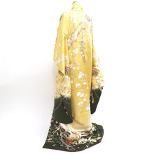 Load image into Gallery viewer, Furisode Light Yellow brown Plum blossom Branch Silk #9680J3