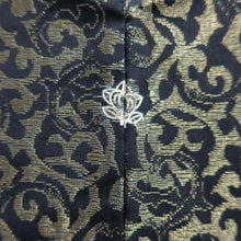 Load image into Gallery viewer, Haori Jacket Vintage(1950-1980) Black Gold Karakusa Silk #10114D2