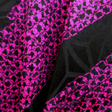 Load image into Gallery viewer, Haori Jacket Vintage(1920-1950) Magenta Black Shibori Asanoha Silk #9960C1