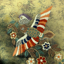 Load image into Gallery viewer, Fukuro Obi Gold Bird Silk BB331V9