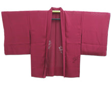 Load image into Gallery viewer, Haori Jacket Wine red Sheer Floral pattern Silk #10967F3