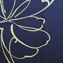 Load image into Gallery viewer, Haori Jacket Navy Floral pattern Silk #10735D3