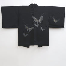Load image into Gallery viewer, Haori Jacket Vintage(1950-1980) Black Butterfly Silk #9621H5