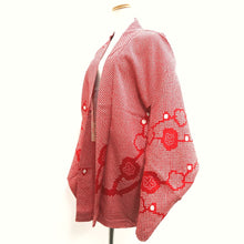 Load image into Gallery viewer, Haori Jacket Vintage(1950-1980) Red Full Shibori Ume Branch Silk #10235E2