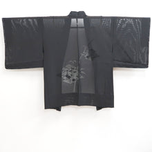 Load image into Gallery viewer, Haori Jacket Vintage(1950-1980) Black See-Through Chrysanthemum Silk #10636C4