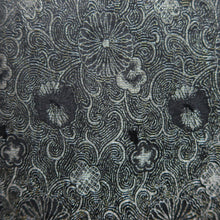 Load image into Gallery viewer, Haori Jacket Vintage(1950-1980) Black Silver Gold Chrysanthemum Plum blossom Silk #10099D2