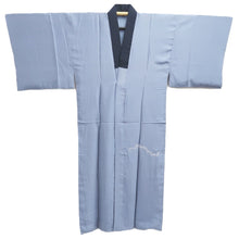 Load image into Gallery viewer, Men's Juban Blueish Gray Landscape Mt. Fuji Tokaido Silk #10451A4
