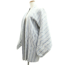 Load image into Gallery viewer, Haori Jacket Vintage(1950-1980) Light Blueish Gray Shibori Silk #10596C1
