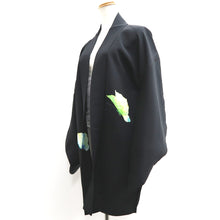 Load image into Gallery viewer, Haori Jacket Vintage(1950-1980) Black Butterfly Roketsu-Zone Silk #10175D4