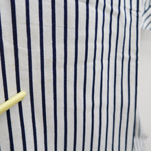 Load image into Gallery viewer, Yukata Vintage(1950-1980) White Navy Curling Wave Cotton #10487B1