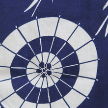 Load image into Gallery viewer, Yukata Vintage(1950-1980) Navy White Bangasa Cotton #11100B1